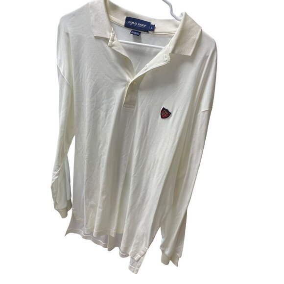 Polo Golf Ralph Lauren Mens white Long Sleeve Polo Shirt size L SKU 9273 - Picture 12 of 12